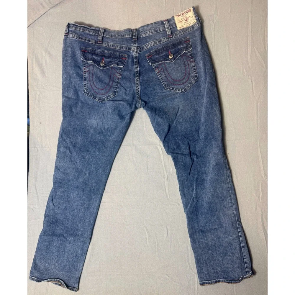 True Religion Ricky Men 46 Blue Relaxed Straight Jeans MC227